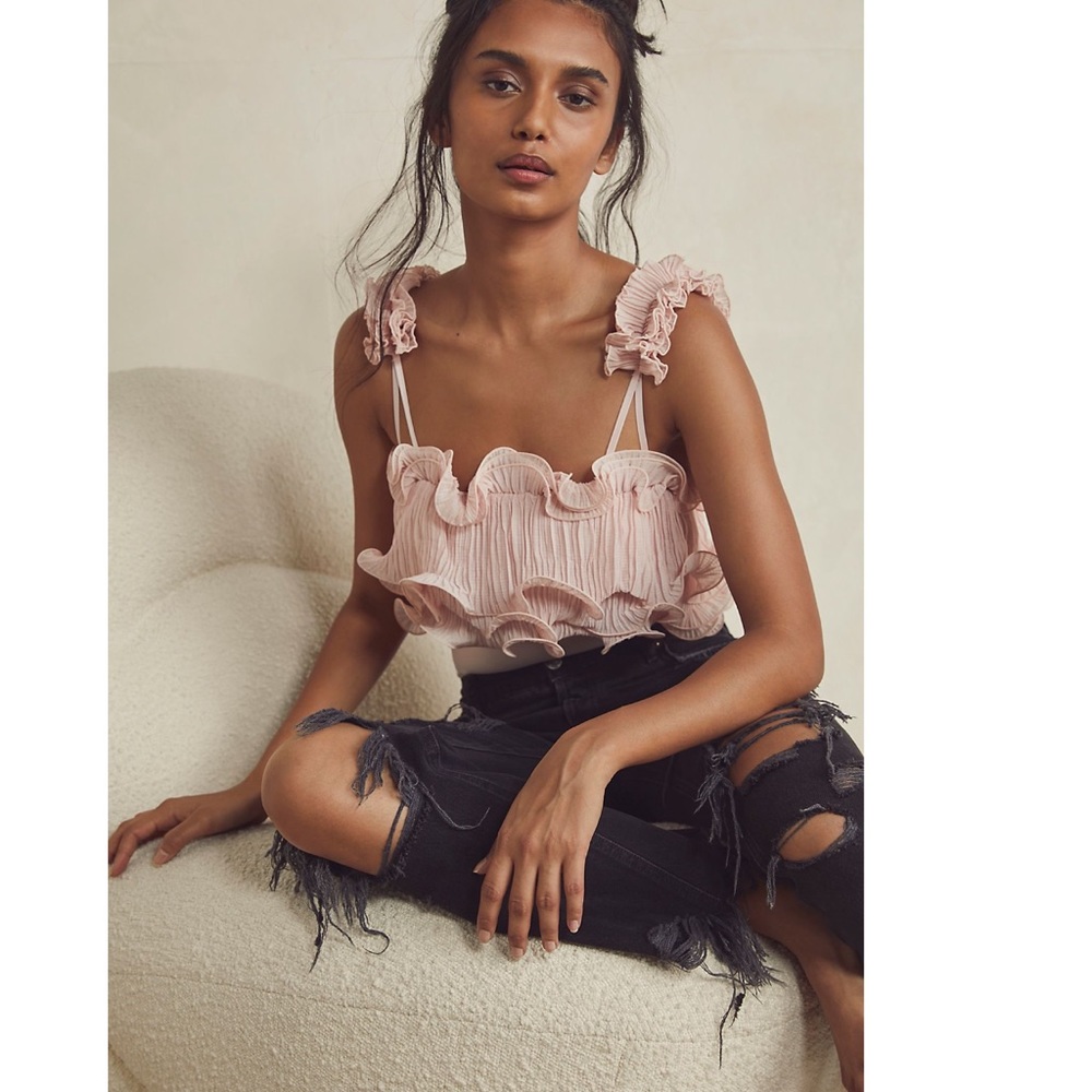 Free People For The Frill Of It frilly Bodysuit